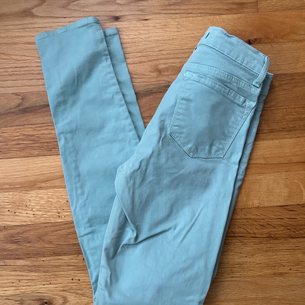 Pastel green skinny’s